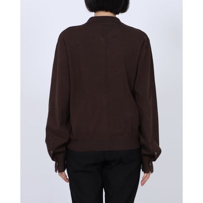 ハンチ hunch やわもち 静電気防止 天竺 プレーディング シャツニット （BROWN）｜詳細画像