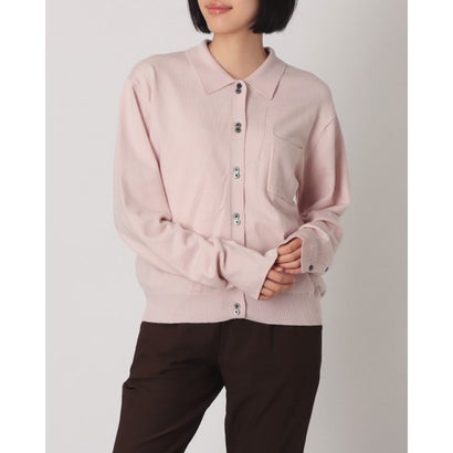 ハンチ hunch やわもち 静電気防止 天竺 プレーディング シャツニット （BABY PINK）｜詳細画像