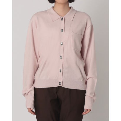 ハンチ hunch やわもち 静電気防止 天竺 プレーディング シャツニット （BABY PINK）｜詳細画像