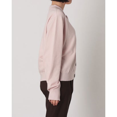 ハンチ hunch やわもち 静電気防止 天竺 プレーディング シャツニット （BABY PINK）｜詳細画像