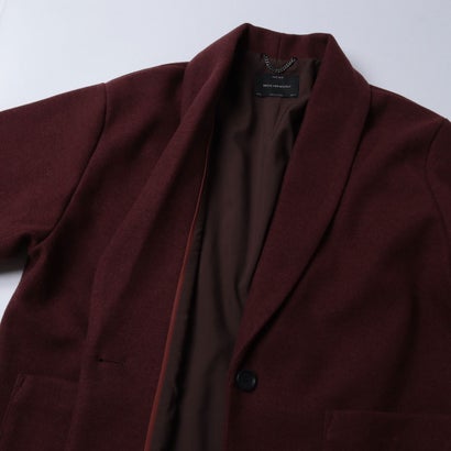 ハンチ hunch ウールライク ショールカラーコート （RED BROWN）｜詳細画像