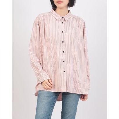 ハンチ hunch TNピーチ プリントギャザー シャツ （PINK）｜詳細画像