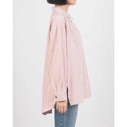 ハンチ hunch TNピーチ プリントギャザー シャツ （PINK）｜詳細画像