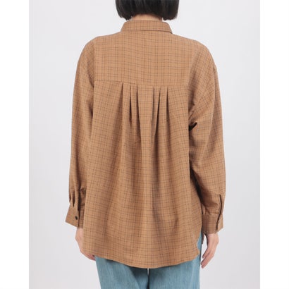 ハンチ hunch TNピーチ プリントギャザー シャツ （CAMEL）｜詳細画像
