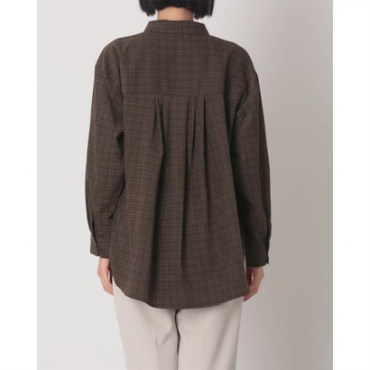 ハンチ hunch TNピーチ プリントギャザー シャツ （BROWN）｜詳細画像