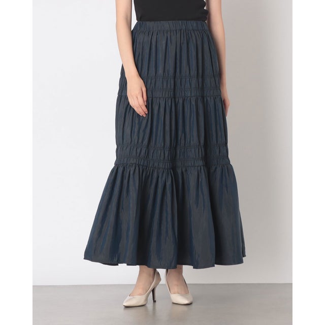 T/Nシャンブレー ギャザースカート （DARK NAVY）