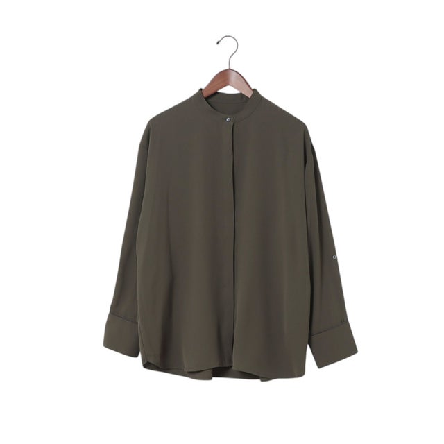 ジョーゼットデザイン シャツ （MOSS KHAKI）