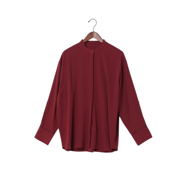 ジョーゼットデザイン シャツ （DK RED）