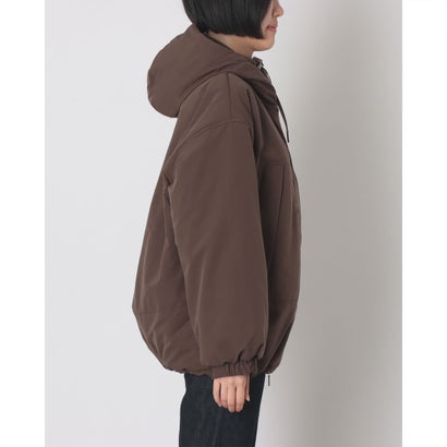 Cライク ポリエステルフードコート （BROWN KHAKI）｜詳細画像