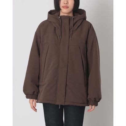 Cライク ポリエステルフードコート （BROWN KHAKI）｜詳細画像