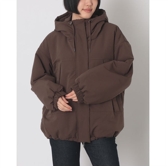Cライク ポリエステルフードコート （BROWN KHAKI）