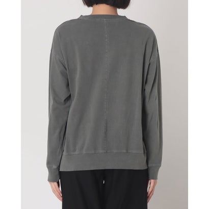 ハンチ hunch 綿天竺ピグメント製品染め箔プリント プルオーバー （CHACOAL）｜詳細画像