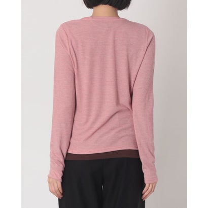 ハンチ hunch リブ*パワーネット レイヤードヘンリー プルオーバー （PINK）｜詳細画像