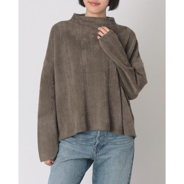 シャギー ハイネック クルーズプルオーバー （KHAKI）