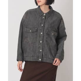 ライトオンスデニム 薄中綿いり Gジャン （BLACK）