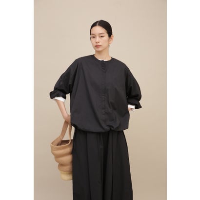 ヒューマンウーマン human woman エアーナイロンブラウス （ブラック）｜詳細画像