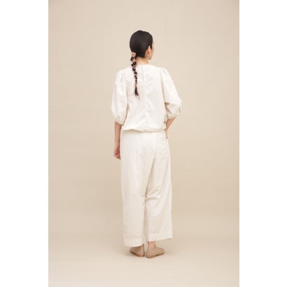 ヒューマンウーマン human woman 製品染C／Sブロードパンツ （グレージュ1）｜詳細画像