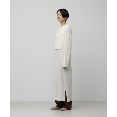 ヘリンボーンモチーフニットワンピース （ホワイト）｜詳細画像