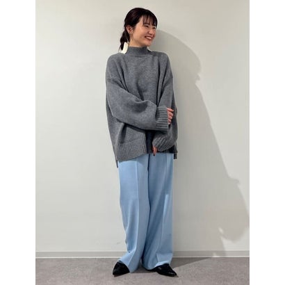 ◆センタープレスセミワイドパンツ （ライトグリーン）｜詳細画像