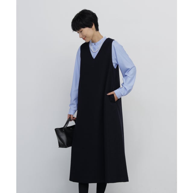 ◆交編ジャージワンピース ネイビー