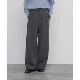 ◆ウォーム裏起毛セミワイドパンツ グレー