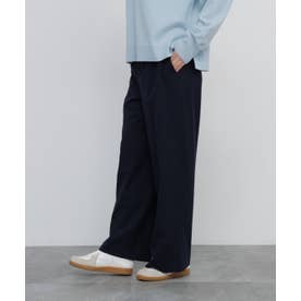◆ウォーム裏起毛セミワイドパンツ ネイビー