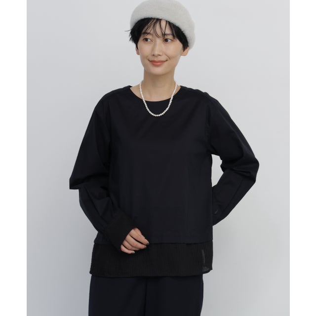 ◆レイヤーブラウス ブラック