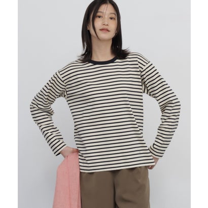 ボーダーTシャツ キナリxネイビー3｜詳細画像