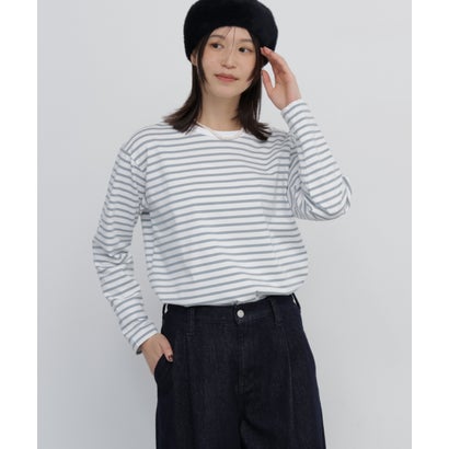 ボーダーTシャツ ホワイトxミント3｜詳細画像