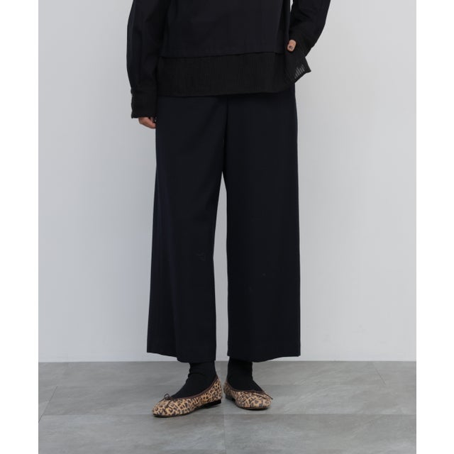 《名品 / 5サイズ展開》トップツイル ストレッチマリンガウチョパンツ ネイビー