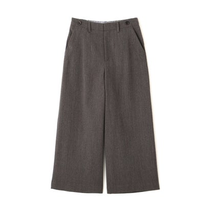 《名品 / 5サイズ展開》トップツイル ストレッチマリンガウチョパンツ トップモカ1｜詳細画像