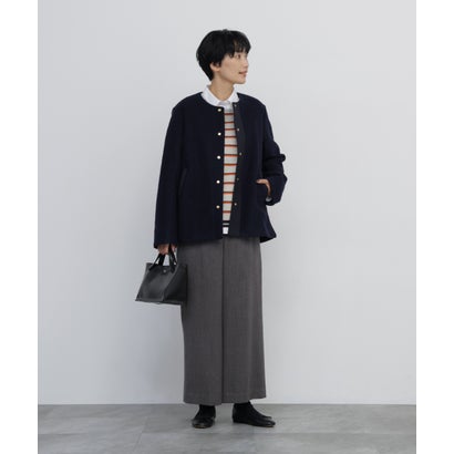 《名品 / 5サイズ展開》トップツイル ストレッチマリンガウチョパンツ トップモカ1｜詳細画像
