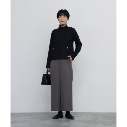 《名品 / 5サイズ展開》トップツイル ストレッチマリンガウチョパンツ トップモカ1｜詳細画像