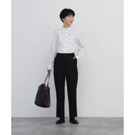 《新定番ウォームシリーズ》裏起毛テーパードパンツ ブラック
