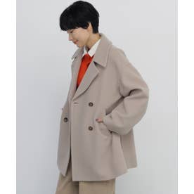 《Super100s使用》ウールモッサピーコート グレージュ2