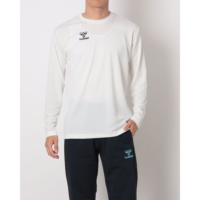 メンズ 長袖機能Tシャツ ワンポイントロングスリーブシャツ HAP7234 （ホワイト）