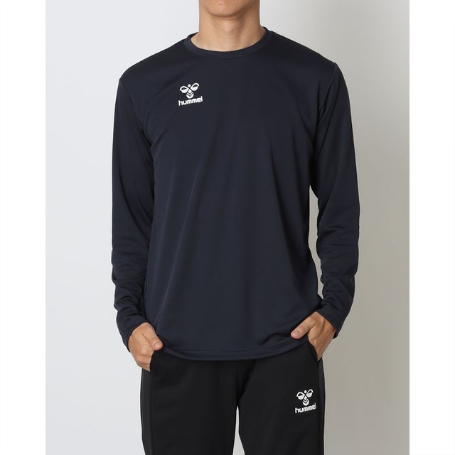 メンズ 長袖機能Tシャツ ワンポイントロングスリーブシャツ HAP7234 （インディゴネイビー）