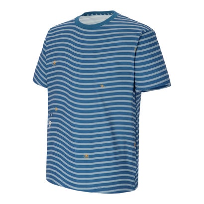 ヒュンメル hummel PLAY 半袖Tシャツ(昇華柄)(ブルー×ホワイト)｜詳細画像