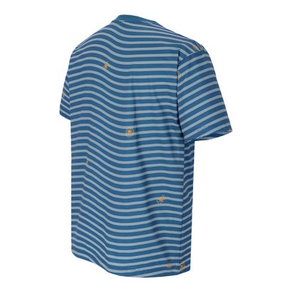 ヒュンメル hummel PLAY 半袖Tシャツ(昇華柄)(ブルー×ホワイト)｜詳細画像