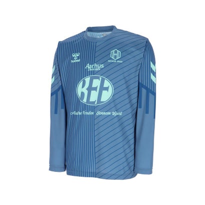 ヒュンメル/L/Sグラフィックプラクティスシャツ （ブルーストーン）｜詳細画像