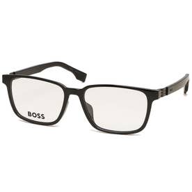 ボス メガネフレーム 眼鏡フレーム アジアンフィット ブラック メンズ 1618F 807 （レンズ：CLEARフレーム：BLACK）