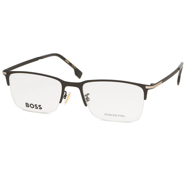 
                    ボス メガネフレーム 眼鏡フレーム アジアンフィット ブラック ゴールド メンズ 1616F I46 （レンズ：CLEARフレーム：MATTE BLACK GOLD）