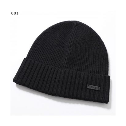 ヒューゴボス HUGO BOSS HUGO BOSS  ニット帽 BLACK 50495306 リブニット ロゴ （030/ダークグレー）｜詳細画像