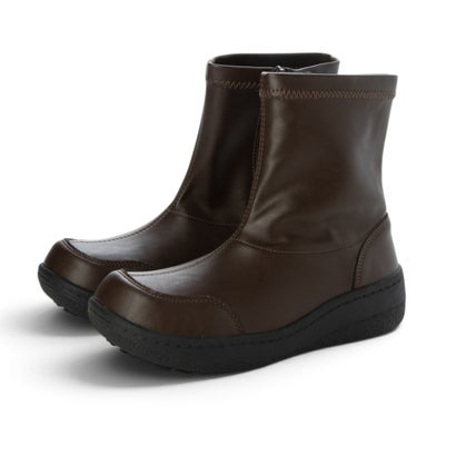 ハスキー HUSKY 【4cm防水】ストレッチ サイドジップショートブーツ （BROWN）｜詳細画像