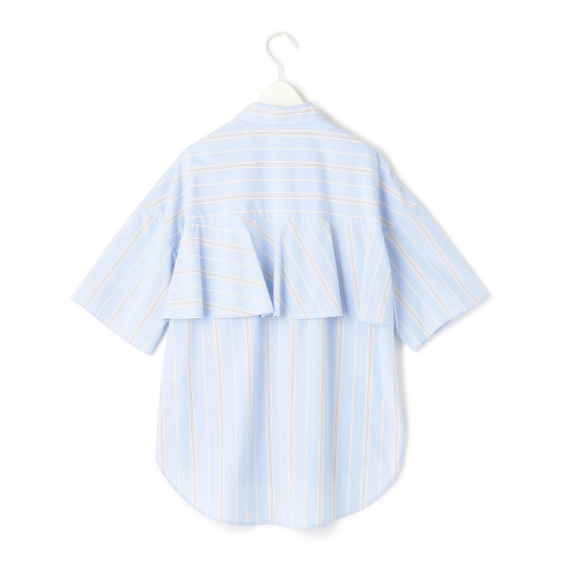 ICB 【WEB限定カラーあり・洗える】ラッフルデザインシャツ （サックス 