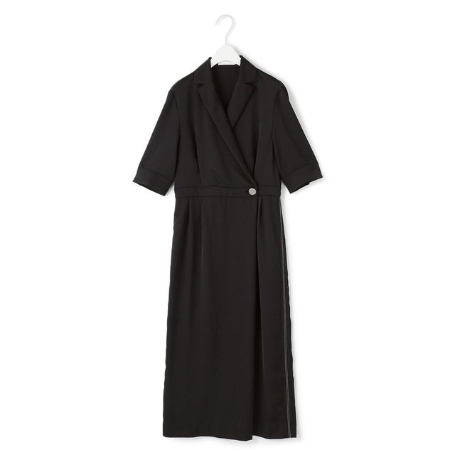 【WEB＆一部店舗限定】LightVintageSatin ワンピース （ブラック系）