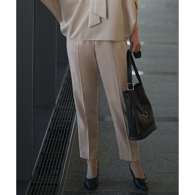 【WEB限定カラーあり】FluidBackSatin ドロストパンツ （トープ［総裏］）