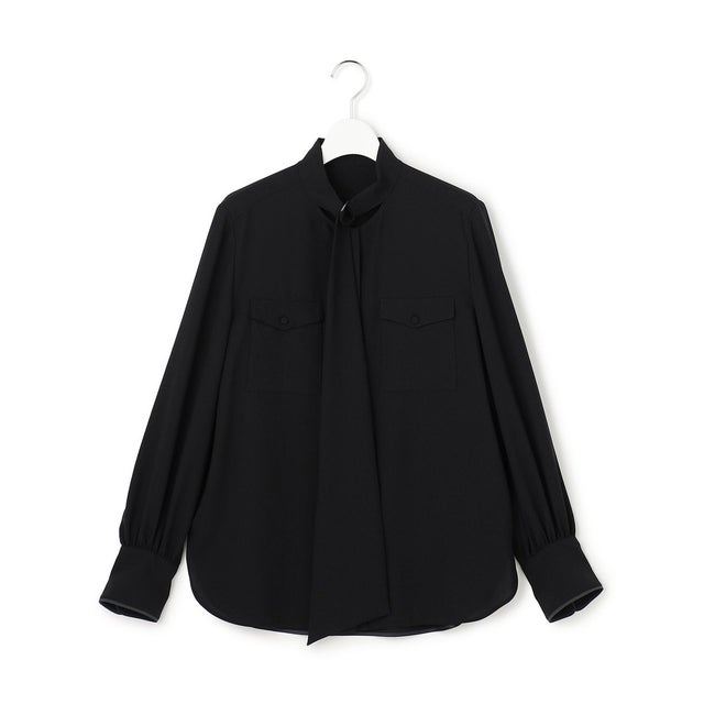 【WEB＆一部店舗限定】ClaireGeorgette ボウタイブラウス （ブラック）