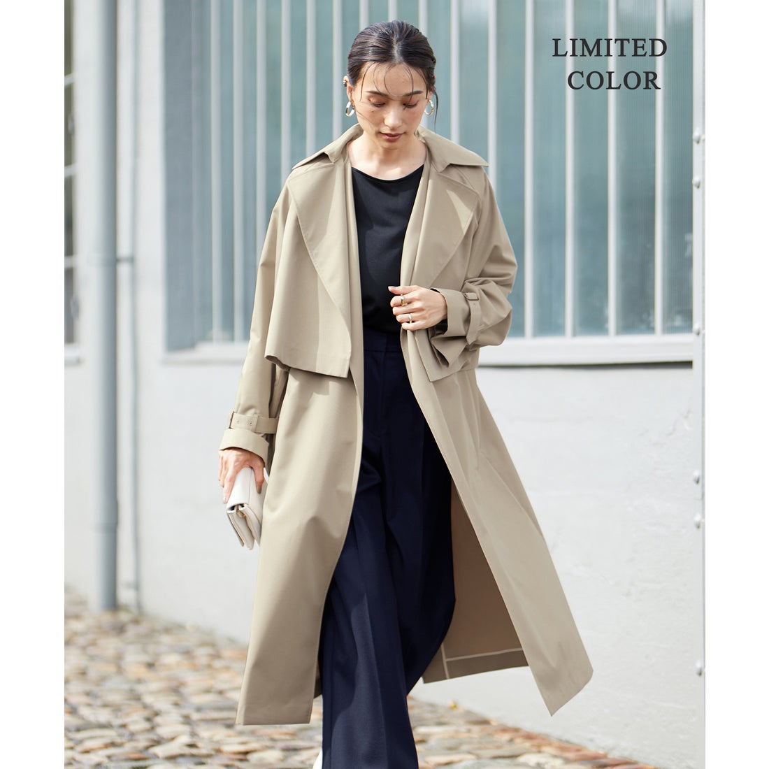 ICB L（アイシービー オオキイサイズ）T/Cシャンブレーツイル 3WAYコート （シャンブレーベージュ系［WEB限定］） 36,465円