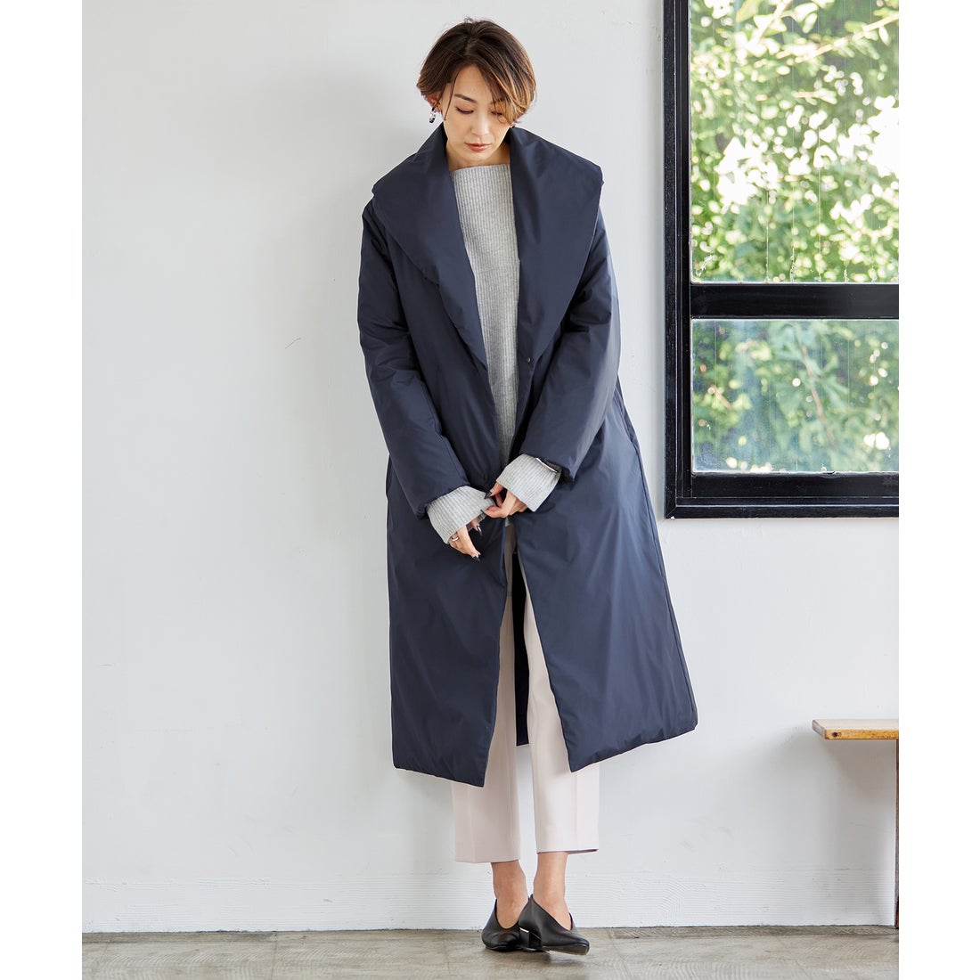 ICB L ADSダウンコート （ネイビー系） -ファッション通販 FASHION WALKER